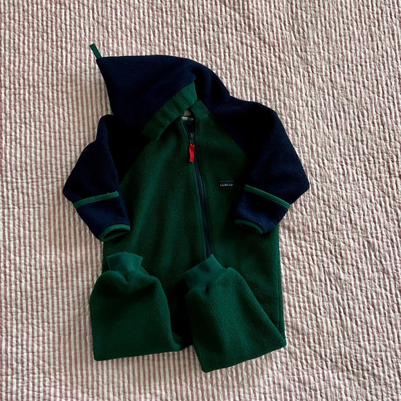 LL Bean toddler fleece bunting 2T - Picture 1 of 4